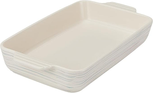 Pyrex 2QT (7" x 11") Rectangular Ceramic Baking Dish with Handles, Casserole Dish by Pyrex