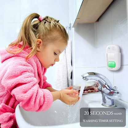 SOARING Wireless Battery Powered Timer for Kids - 2 Minutes Teeth Brush, 20 Seconds Hand Washing, Color Indicator Light Stick on Bathroom for Children Training Coach