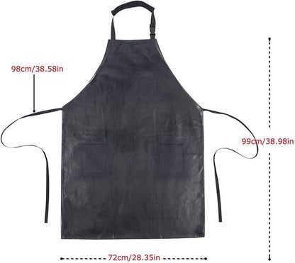 Homsolver Heavy Duty Vinyl Waterproof Apron for Unisex Adult, Ultra Lightweight, Chemical Resistant Industrial Work Apron