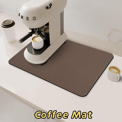 Bloss Dish Drying Mat + Faucet Mat for Kitchen Sink, Kitchen Sink Mats with Non-Slip Rubber Backed, Sink Matt for Kitchen Sink - 2PCS/Brown - Image 7