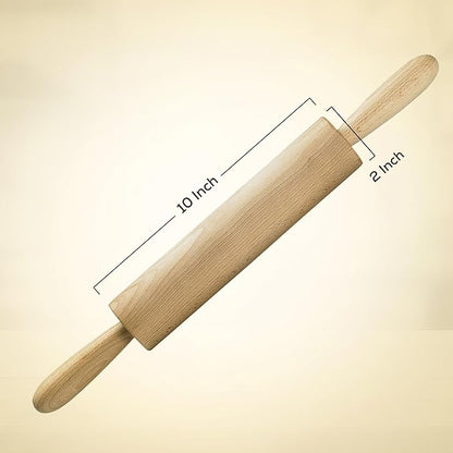 Mrs. Anderson’s Baking Wooden Rolling Pin, German Beechwood with Steel Ball Bearings, 10-Inch by 2-Inch - Image 2