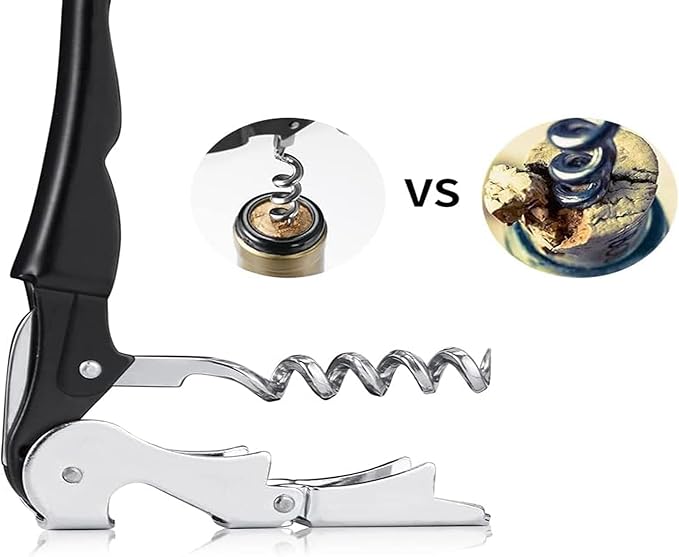 Professional Waiter Corkscrew Wine Openers Set, Heavy Duty Stainless Steel Hinges Wine Key for Restaurant Waiters, Sommelier, Bartenders - Image 3