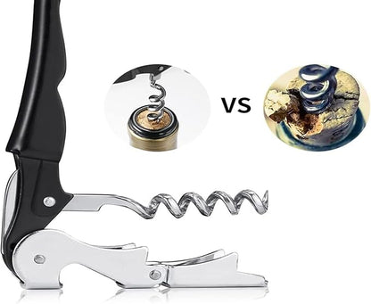Professional Waiter Corkscrew Wine Openers Set, Heavy Duty Stainless Steel Hinges Wine Key for Restaurant Waiters, Sommelier, Bartenders - Image 3