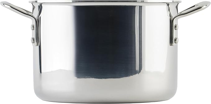 WINCO Tri-Ply Stock Pot, 6-quart-qt-6qt, Silver - Image 3