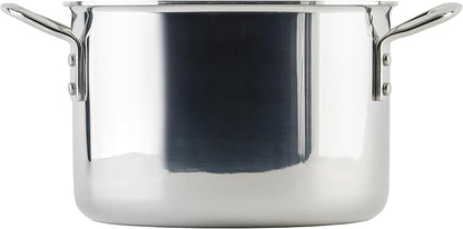 WINCO Tri-Ply Stock Pot, 6-quart-qt-6qt, Silver - Image 3