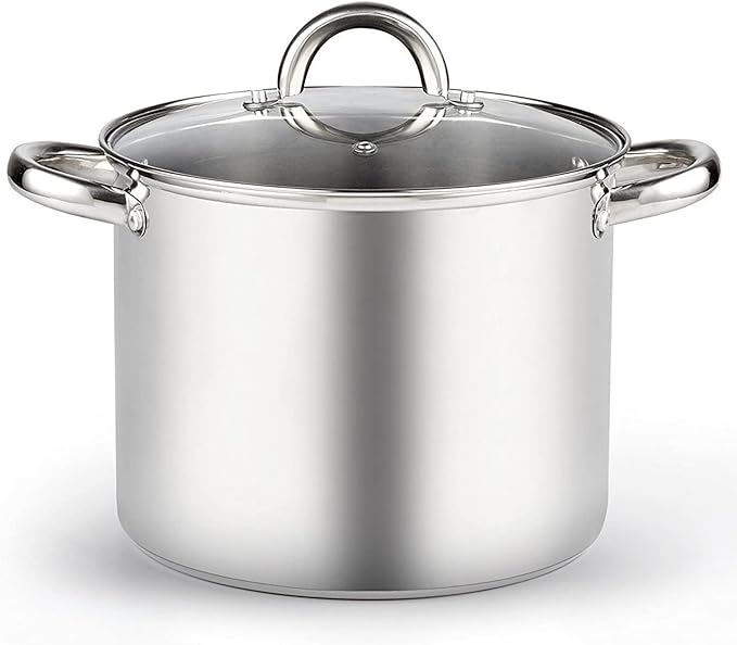 Cook N Home 8 Quart Stainless Steel Stockpot with Lid by CookNHome