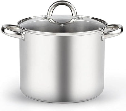 Cook N Home 8 Quart Stainless Steel Stockpot with Lid by CookNHome