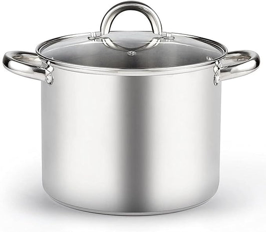 Cook N Home 8 Quart Stainless Steel Stockpot with Lid by CookNHome