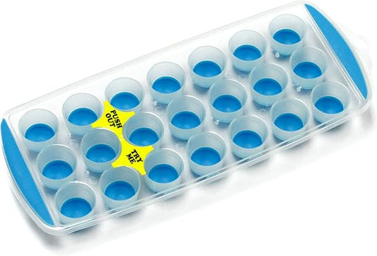 Chef Craft Select Plastic Ice Cube Tray, 11 inch in length yields 21 cubes, Color May Vary