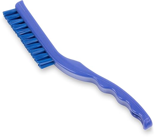 SPARTA Detail Brush Grout Brush, Crevice Brush with Hanging Hole for Bathroom, Kitchens, Countertop, Plastic, 9 Inches, Blue, (Pack of 6)