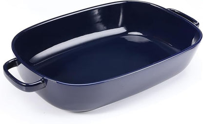 4.5 Quart Ceramic Baking Dish,Serving Bakeware for Casserole,Lasagna,Gratin,Broiling,Roasting,and Baking.Large Deep 14x10x3.11 inches Pan,Safe for Oven Microwave Refrigerator Disinfection Cabinet and by Roeveca