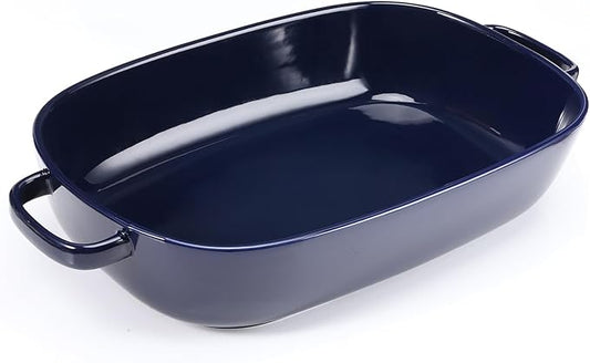4.5 Quart Ceramic Baking Dish,Serving Bakeware for Casserole,Lasagna,Gratin,Broiling,Roasting,and Baking.Large Deep 14x10x3.11 inches Pan,Safe for Oven Microwave Refrigerator Disinfection Cabinet and by Roeveca