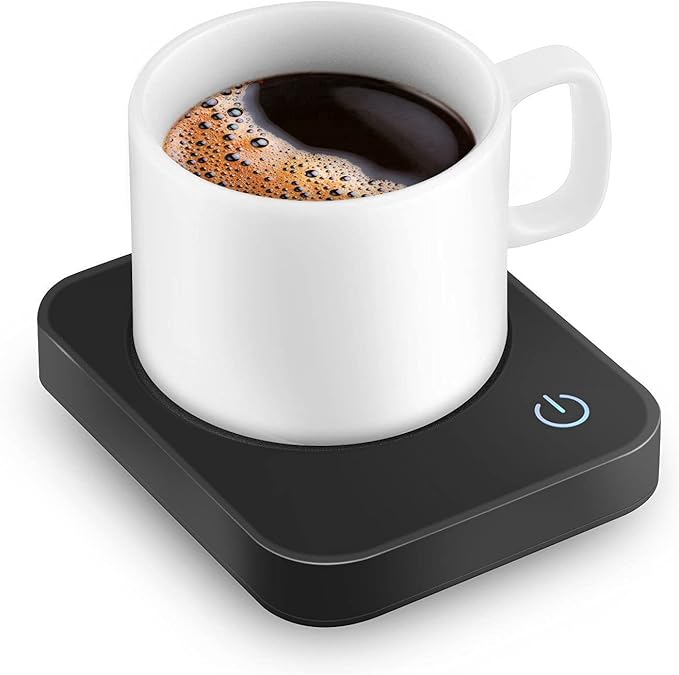 VOBAGA Coffee Mug Warmer for Desk with Auto Shut Off & 3-Temp Settings, Coffee Cup Warmer with Smart Safety Alert Home Office Accessory, Perfect for Coffee, Tea, Milk (Mug for Display) by VOBAGA