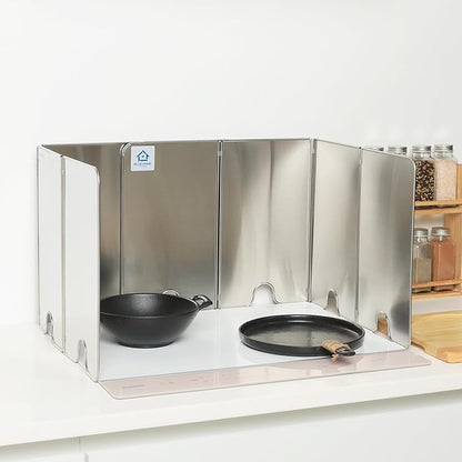 Splatter Guard for Cooking - Grease Splatter Screen - 4 Sided Splatter Guard Compact Type - Stainless Steel - Unfold 33.26 in x 14.17 in - Fold 8.26 in x 14.17 in x 0.86 in - Image 8