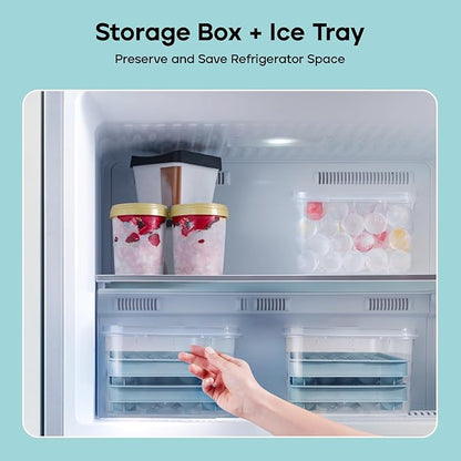 Ice Cube Trays with Lid and Bin, 1.0 IN Small Round Ice Cube Mold for Freezer - Easy Release Stackable Ice Ball Maker for Cocktail, Whiskey and Drinks,BPA-Free(1.0in/70 balls&box) - Image 4
