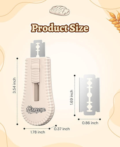 Bread Lame with 5 Blades - Extractable & Magnetic Sourdough Bread Scoring Tool with Ergonomic Handle - Dough Cutter for Artisan Baking, Pizza Dough, Pastries | Must-Have Baking Supplies
