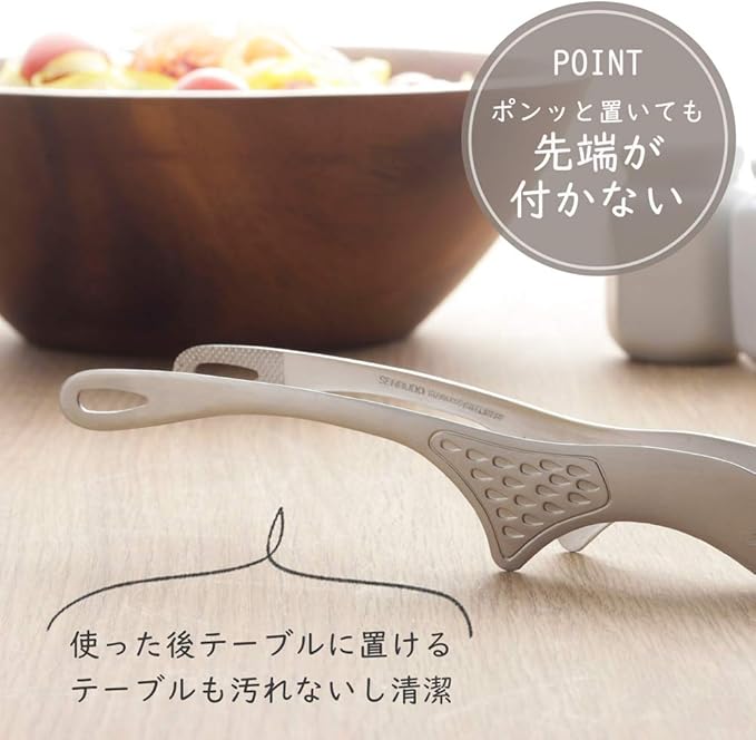 Shimomura 42498 Smart Kitchen Tongs, Floating Tip, No Dirt, Medium, Made in Japan, Easy to Grab Fine Foods, Outdoor, Dishwasher Safe, Yakiniku, Fried Food, Total Length 7.9 inches (20 cm), Vegetable - Image 3