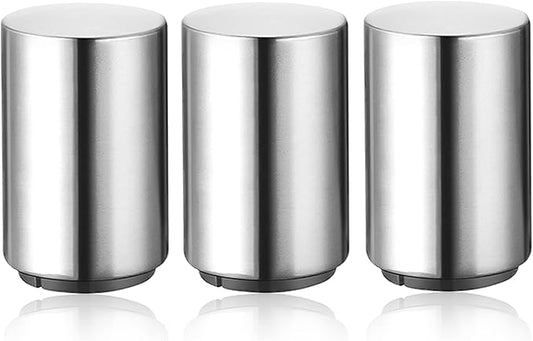 3 Pieces Automatic Magnetic Beer Bottle Opener(Stainless Steel), Portable Pop the Top Wine Bottle Cap Catcher, Quick Open, No Damage Push Down Bartender Tools for Bar, Home, Kitchen, Party, Restaurant by SmaringRobot