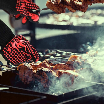 Comsmart BBQ Gloves, 1472 Degree F Heat Resistant Grilling Gloves Silicone Non-Slip Oven Gloves Long Kitchen Gloves for Barbecue, Cooking, Baking, Cutting - Image 6