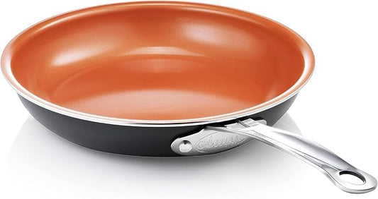 Gotham Steel Non Stick Frying Pan, 12.5” Ceramic Frying Pan Nonstick, Long Lasting Nonstick Cooking Pan, Egg Pan, Stay Cool Handle, Ultra-Durable, Stovetop Dishwasher & Oven Safe, 100% Toxin Free by GothamSteel