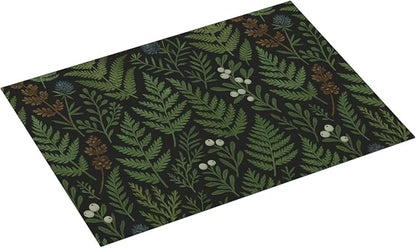 Black Sage Green Plant Dish Drying Mats for Kitchen Counter, Large 18"x24" Dish Mats for Drying Dishes, Microfiber Absorbent Dish Drying Pad Rack Mat Kitchen Decor Reusable Washable