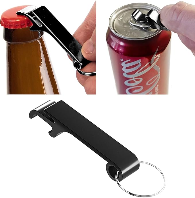 Can Opener Smooth Edge & Bottle Opener, Manual Side Safe Cut Can Opener Smooth Edge with Durable Sharp Blade, Effort-Saving Knob & Comfortable Non-slip Handle, (2-Pack, Black) - Image 5