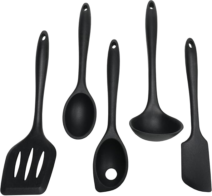 Chef Craft Premium Silicone Cooking Ladle, 11.25 inch, Black - Image 4