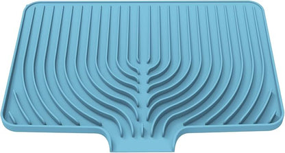 Dish Drying Mat for Kitchen Counter, with Built-in Drain Lip, Food-Grade Silicone, Easy Clean Pad for Countertop Protection, Multi-Functional Use (18x11.8, Light Blue) - Image 9