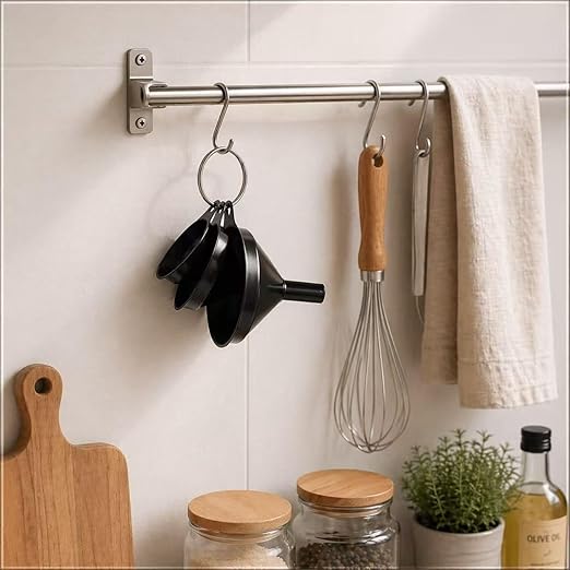 Stainless Steel Funnels Set Kitchen Funnels 3 Piece Set Small Medium Large Black Funnel for Dry Ingredients for Liquids (Black-with Brush) - Image 5