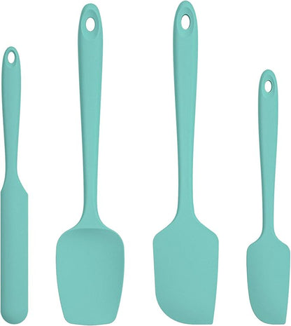 U-Taste Silicone Spatula Set with 600 Degrees Fahrenheit Heat Resistant (Teal/Aqua Sky) by U-Taste