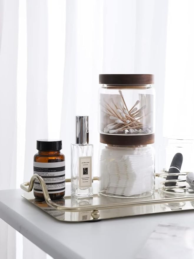 Kanwone Glass Storage Jars Set of 6, 17 Ounce Airtight Food Storage Containers with Bamboo lids, Clear Glass Canisters for Pantry, kitchen, Flour, Sugar, Tea, Coffee, Snack, Spice and Herbs - Image 6