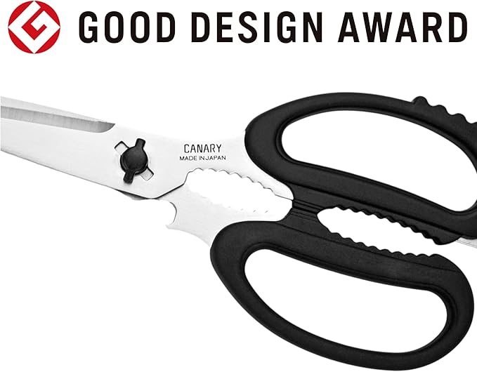 CANARY Japanese Kitchen Scissors Heavy Duty 8.2", Made in JAPAN, Dishwasher Safe Come Apart Blade, Multipurpose Kitchen Scissors, Sharp Serrated Japanese Stainless Steel, Black - Image 6