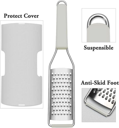 Cambom Cheese Grater Citrus Zester Lemon Zester Pack of 3-304 Stainless Steel - A Sharp Tool for Parmesan Cheese, Ginger, Garlic, Nutmeg, Chocolate, Vegetables，Fruits，Dishwasher Safe Clear - Image 7