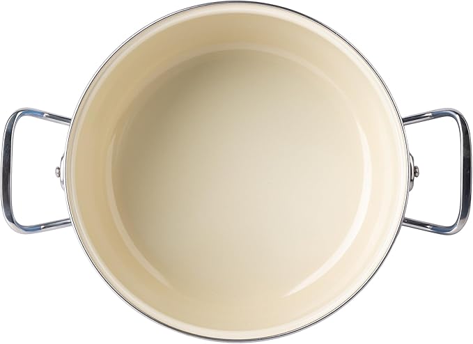 VITA 6-Quart Dutch Oven (Blue) with Lid for All Stove Tops (Enamel on Steel) Dishwasher & Oven Safe up to 500 ℉ - Quick & Even Heat Distribution - Enameled Interior is Non-Reactive & Easy to Clean - Image 2