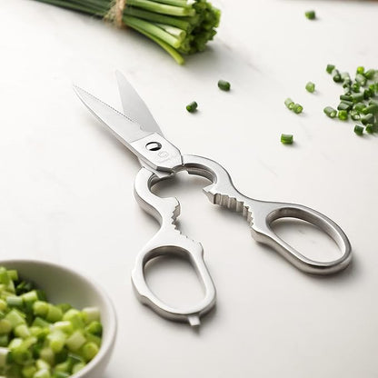 Sunnecko Heavy Duty Kitchen Scissors - Stainless Steel Kitchen Shears, Ultra Sharp Micro Serrated Poultry Shears, Cooking Scissors for Meat, Dishwasher Safe - Image 9