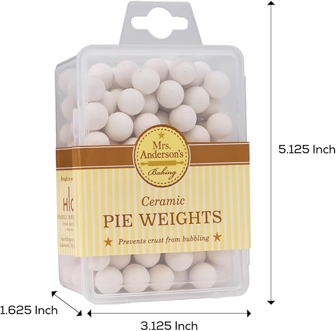 Mrs. Anderson's Baking Ceramic Pie Crust Weights, 270 Count, Natural Stoneware, For Blind Baking Pie Crusts And Tart Shells With Even Baking Results - Image 3
