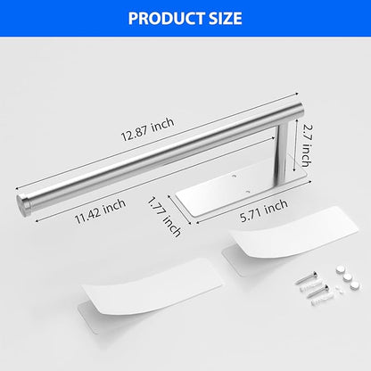 Paper Towel Holder Under Cabinet, Self-Adhesive,No Drilling, Stainless Steel, Wall-Mounted for Kitchen and Bathroom, Easy Install, Durable, Space-Saving, Ideal for Home, RV (Sliver, 2 Pack) - Image 5