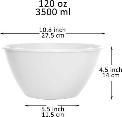 Youngever 11 inch 120 Ounce Plastic Mixing and Serving Bowls, Large Popcorn Bowls, Salad Bowls, Chip and Dip Serving Bowls, Set of 9 (Urban)