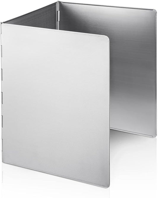 3 Sided Splatter Guard, Anti Splatter Shield Stainless Steel Oil Splatter Guard for Stove Top, Foldable Grease Splatter Screen by Unknown