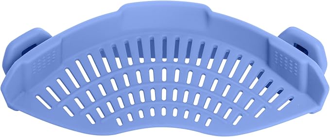 AUOON Large Clip On Strainer Silicone for All Pots and Pans, Pasta Strainer Clip on Food Strainer for Meat Vegetables Fruit Silicone Kitchen Colander by AUOON