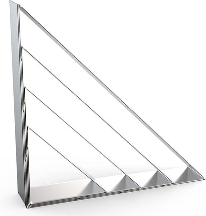 45/90 Degree Triangle Cookie Cutter Set - 5 inch, 4 inch, 3 inch, 2 inch - Half Square Right Angle Triangle Geometric Frame Plaque Cookie Cutters Shapes Molds - Stainless Steel