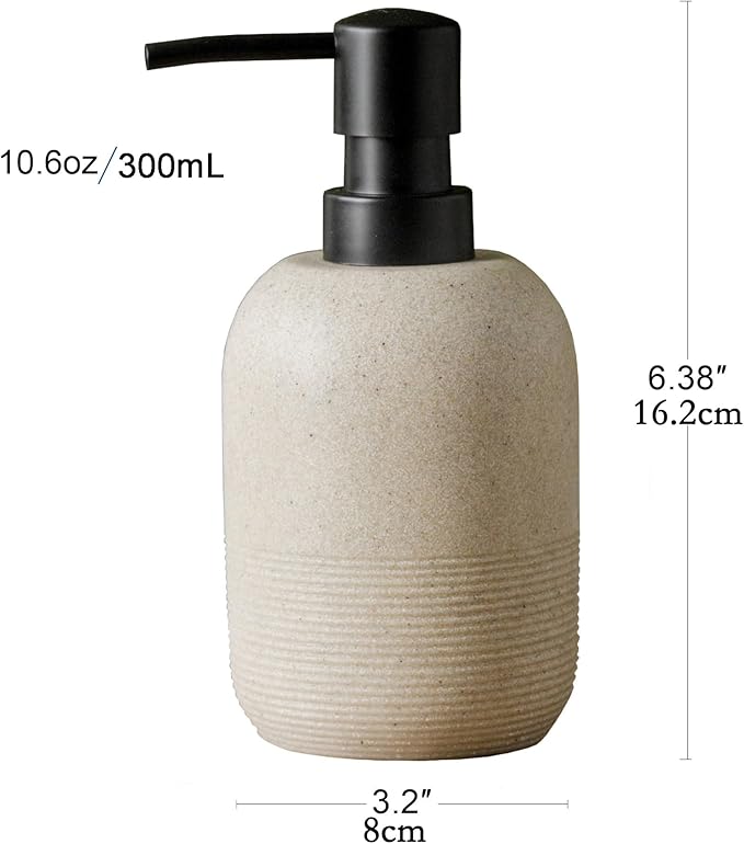GalDal Soap Dispenser Beige,Hand Soap Lotion Dispenser for Bathroom Countertop,Soap Dispenser for Kitchen. - Image 6
