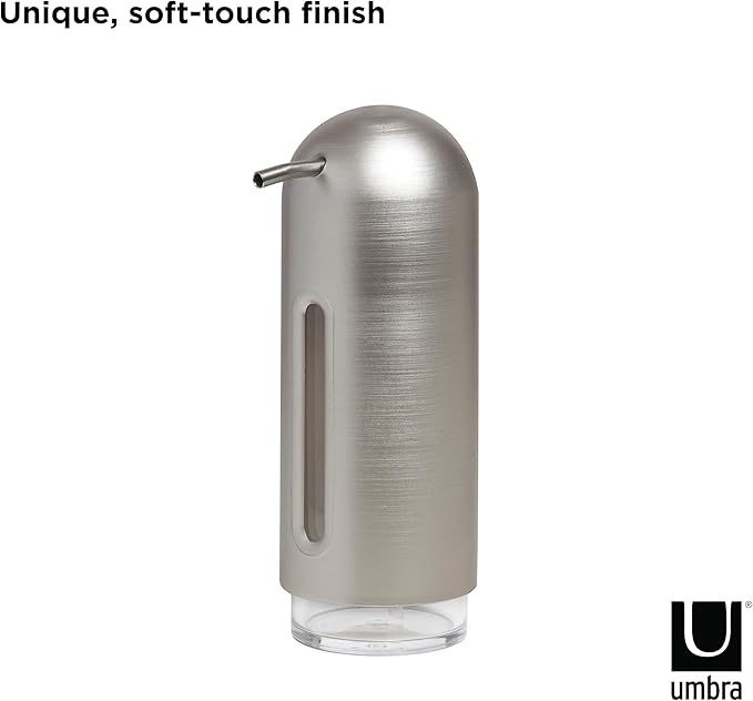 Umbra Penguin 12 oz (355ml) Soap Pump, Kitchen Soap Dispenser, Also Works with Hand Sanitizer, Nickel - Image 6