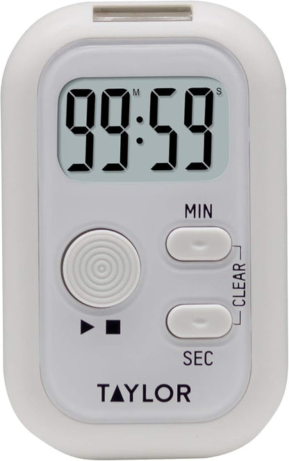 Taylor Multi-Alert (Sound, Light, Vibration) Digital Timer, Standard, White - Image 4