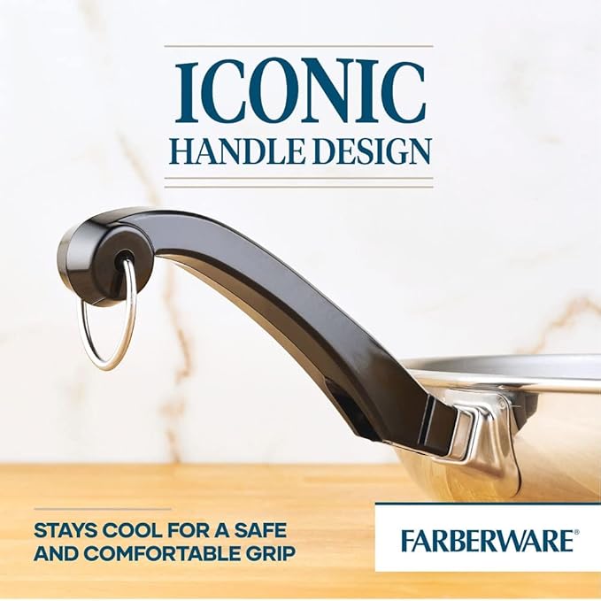 Farberware Classic Stainless Steel Cookware Pots and Pans Set, 15-Piece,50049,Silver - Image 4