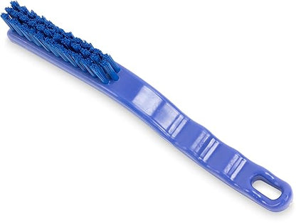 SPARTA Detail Brush Grout Brush, Crevice Brush with Hanging Hole for Bathroom, Kitchens, Countertop, Plastic, 9 Inches, Blue, (Pack of 6)