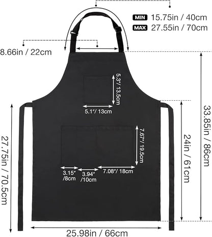 Noverlife Hair Stylist Apron with 4 Pockets, Hair Resistant 34 Inch Long Hairdresser Aprons w/Adjustable Strap for Salon