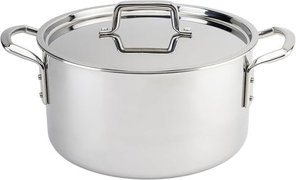 WINCO Tri-Ply Stock Pot, 12-quart, Silver by Winco