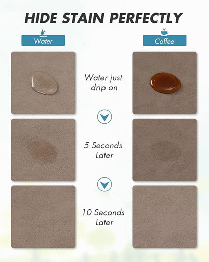 AMOAMI Coffee Mat - Hide Stain Rubber Backed Absorbent Dish Drying Mat for Kitchen Counter - Brown, 12"x19" - Image 2
