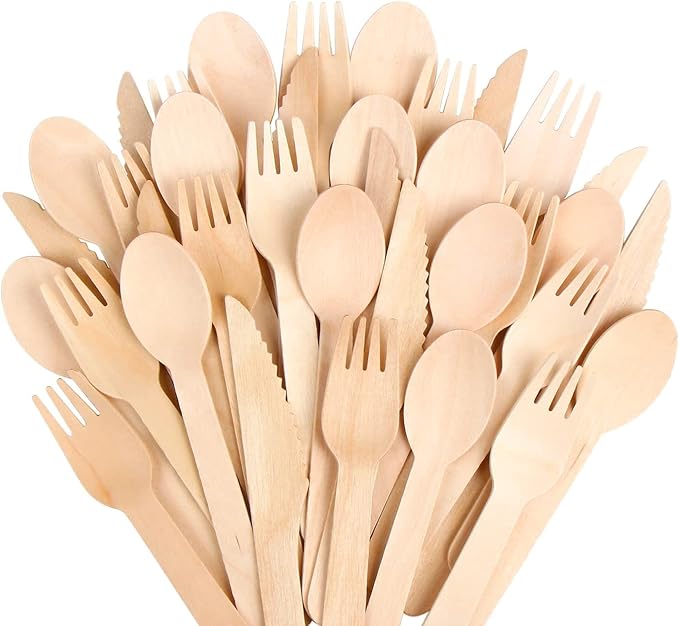 150Pack Compostable Forks - Alternative to Plastic Fork & Bamboo Forks, Eco Friendly, Biodegradable, Compostable Tableware Set - 100% Disposable Flatware for Lounge Party Wedding BBQ Picnic Camping - Image 9